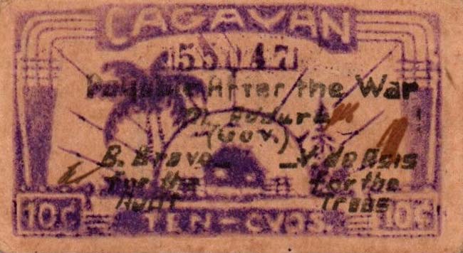 Front of Philippines pS180a: 10 Centavos from 1942