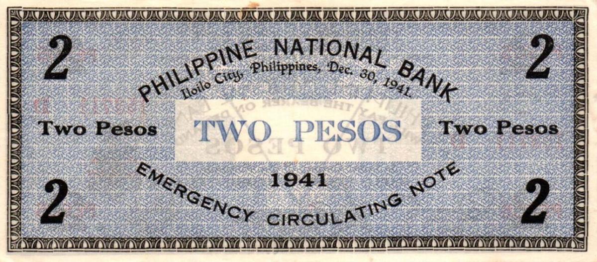 Back of Philippines pS306a: 2 Pesos from 1941