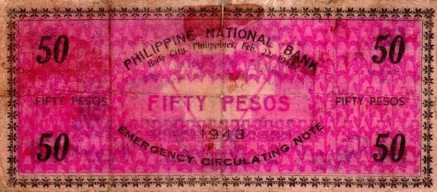 Back of Philippines pS331: 50 Pesos from 1943