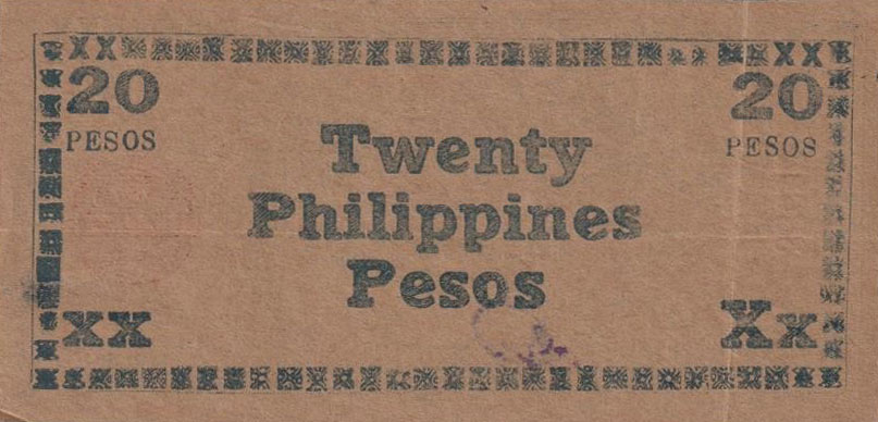 Back of Philippines pS684: 20 Pesos from 1945