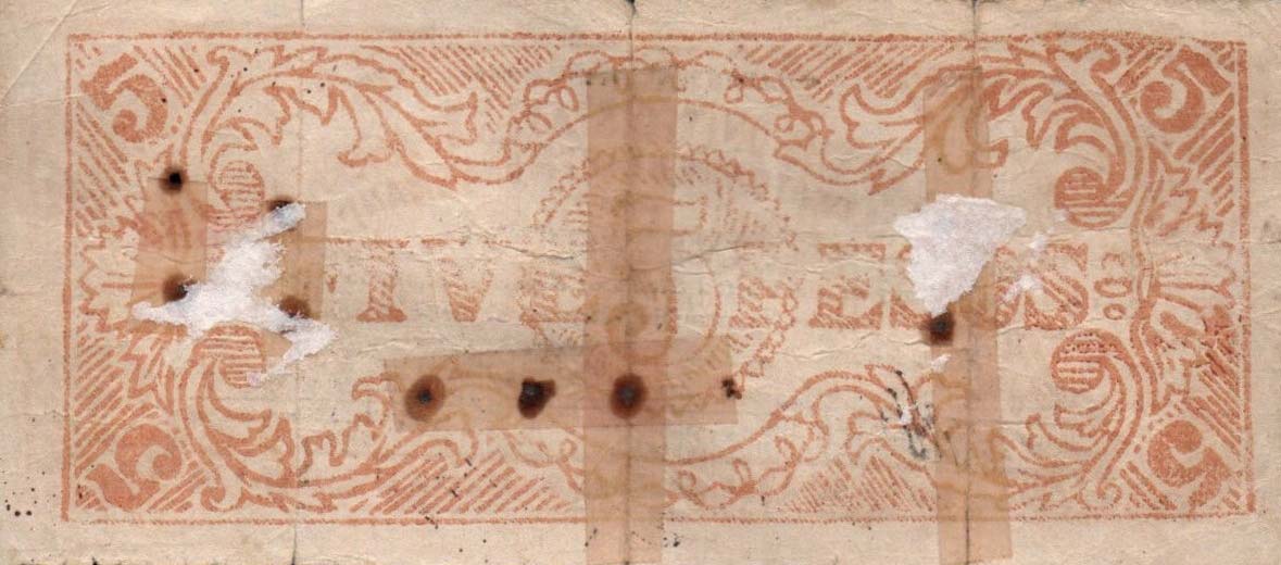 Back of Philippines pS712: 5 Pesos from 1943