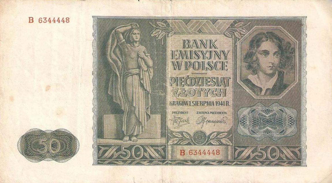 Front of Poland p102: 50 Zlotych from 1941