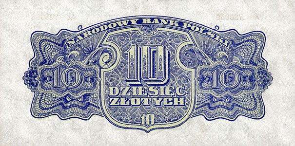 Back of Poland p111a: 10 Zlotych from 1944