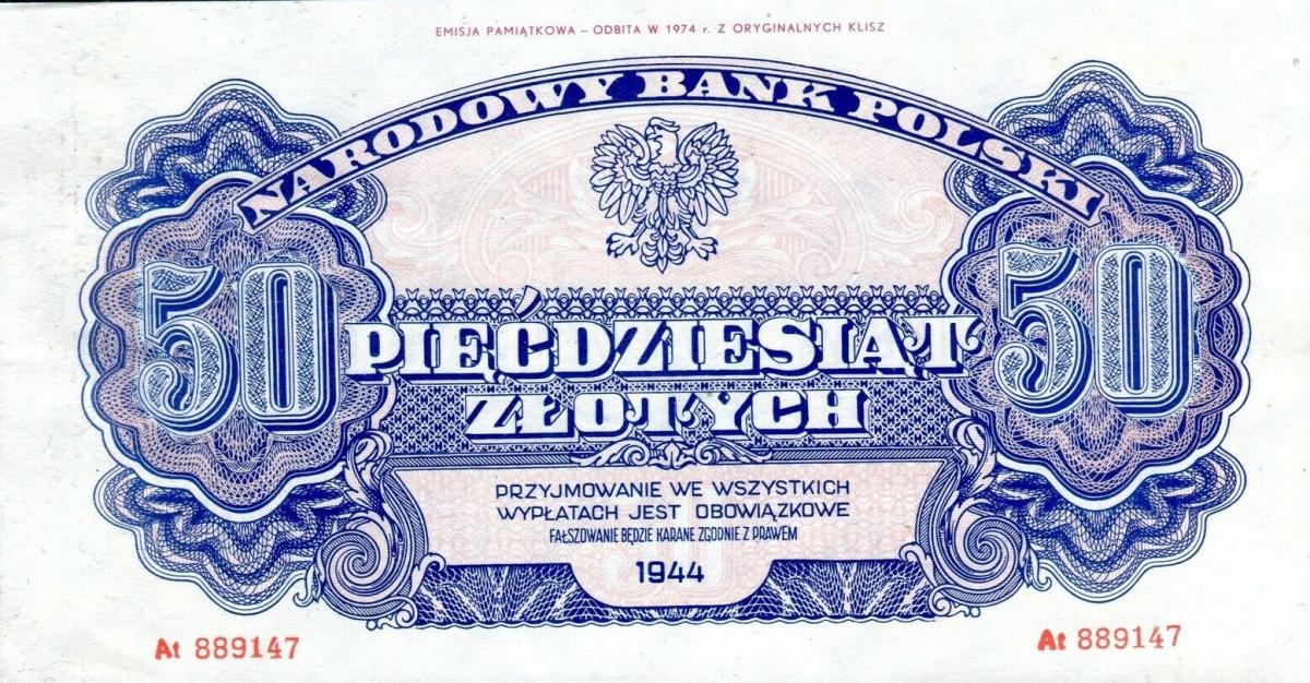 Front of Poland p115b: 50 Zlotych from 1974