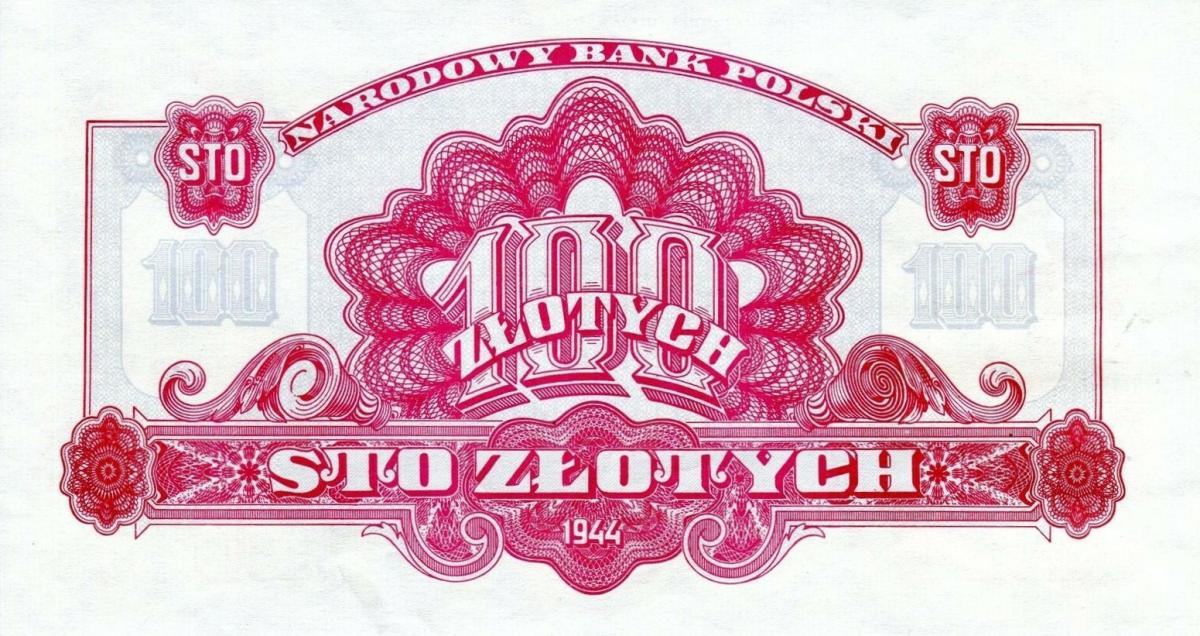Back of Poland p117b: 100 Zlotych from 1974