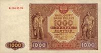 p122a from Poland: 1000 Zlotych from 1946