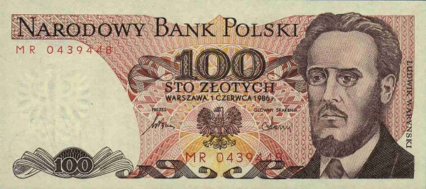 Front of Poland p143c: 100 Zlotych from 1979