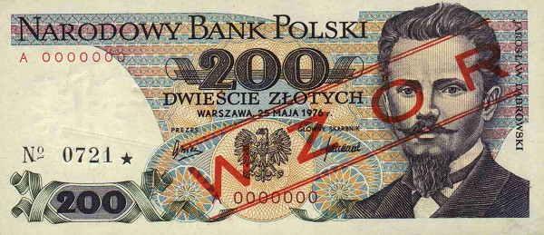 Front of Poland p144s1: 200 Zlotych from 1976
