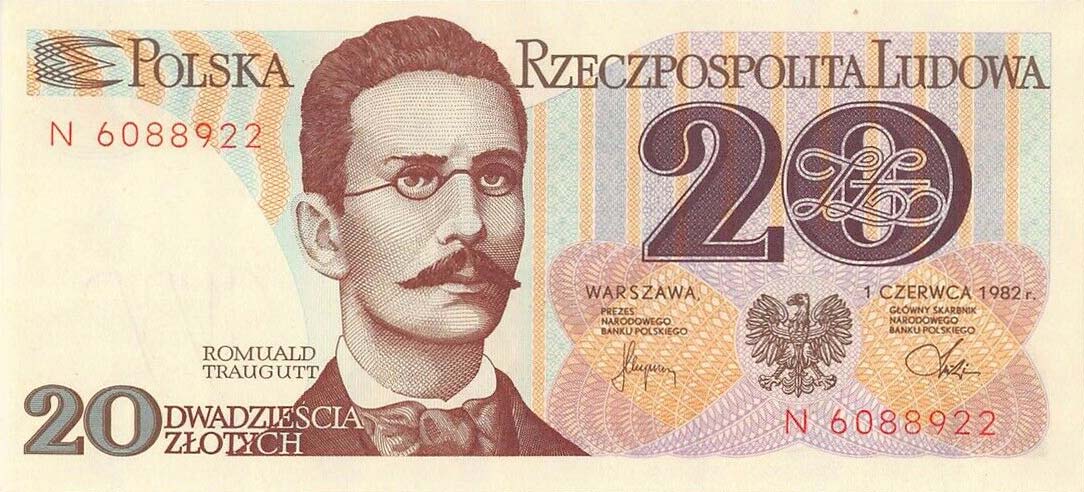 Front of Poland p149a: 20 Zlotych from 1982