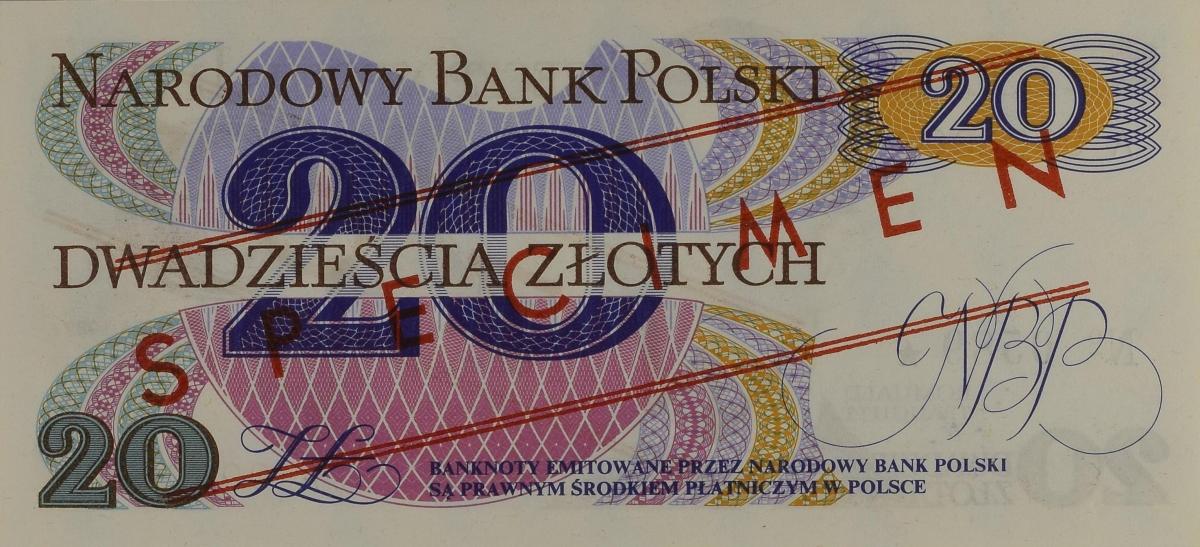 Back of Poland p149s: 20 Zlotych from 1992