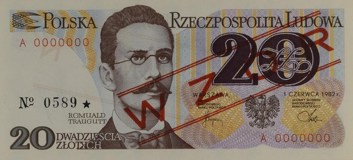 Front of Poland p149s: 20 Zlotych from 1992