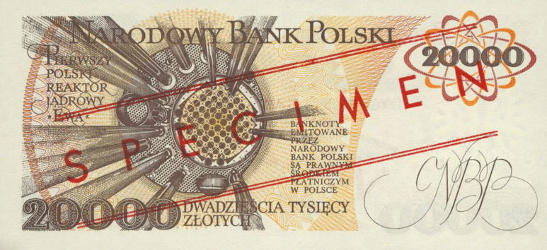Back of Poland p152s: 20000 Zlotych from 1989