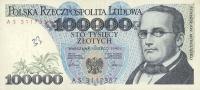 p154a from Poland: 100000 Zlotych from 1990