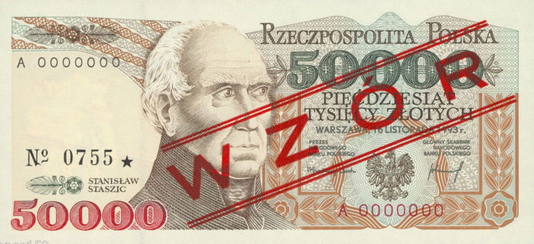 Front of Poland p159s: 50000 Zlotych from 1993