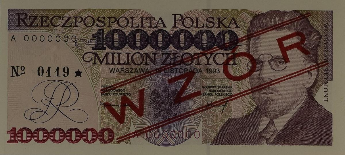 Front of Poland p162s: 1000000 Zlotych from 1993