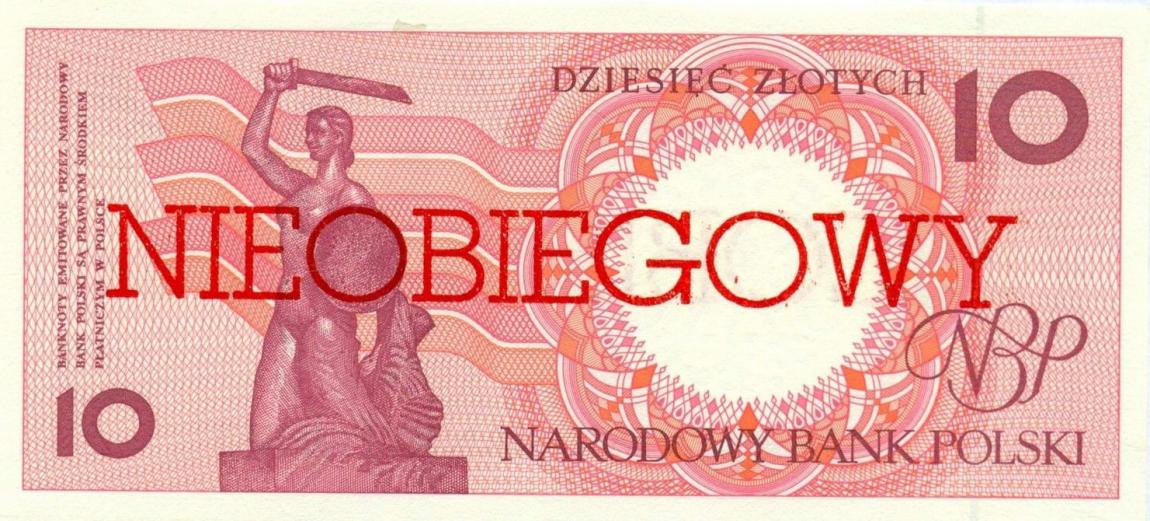 Back of Poland p167a: 10 Zlotych from 1990