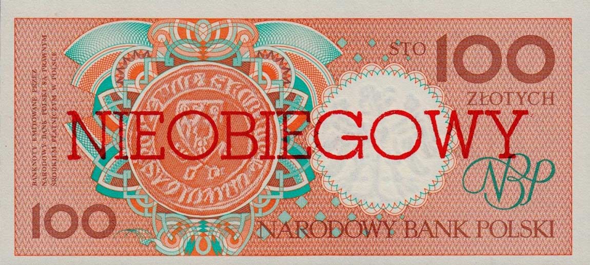 Back of Poland p170a: 100 Zlotych from 1990