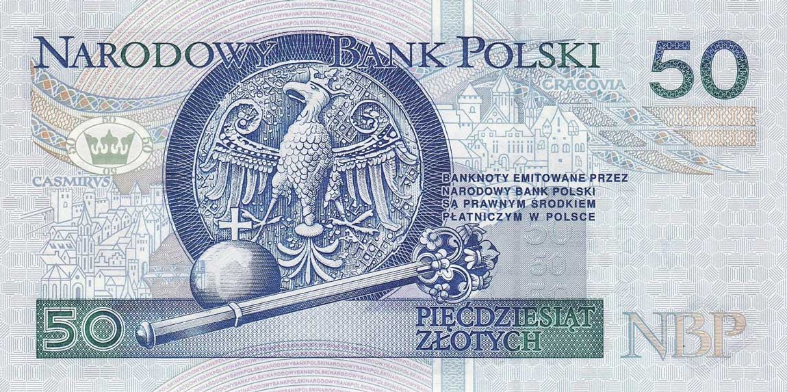Back of Poland p175r: 50 Zlotych from 1994