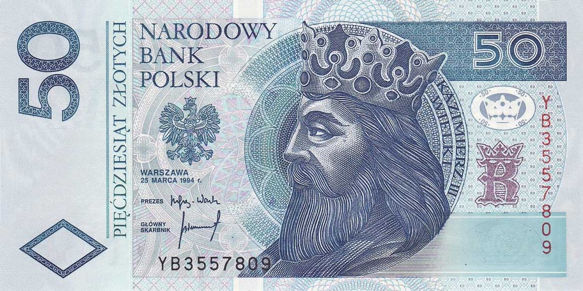 Front of Poland p175r: 50 Zlotych from 1994