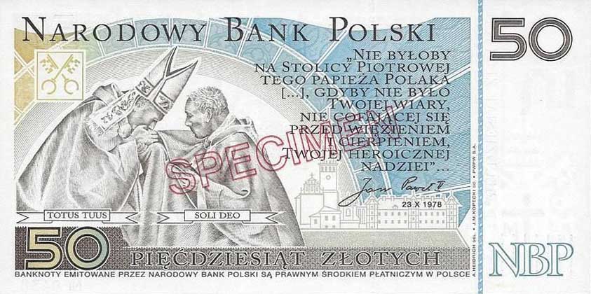 Back of Poland p178s: 50 Zlotych from 2006