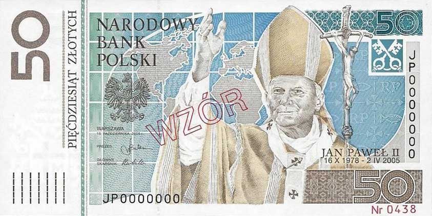 Front of Poland p178s: 50 Zlotych from 2006