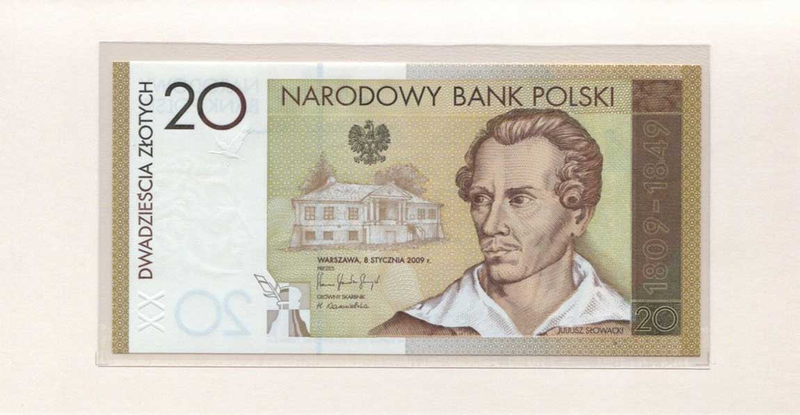 Back of Poland p180b: 20 Zlotych from 2009