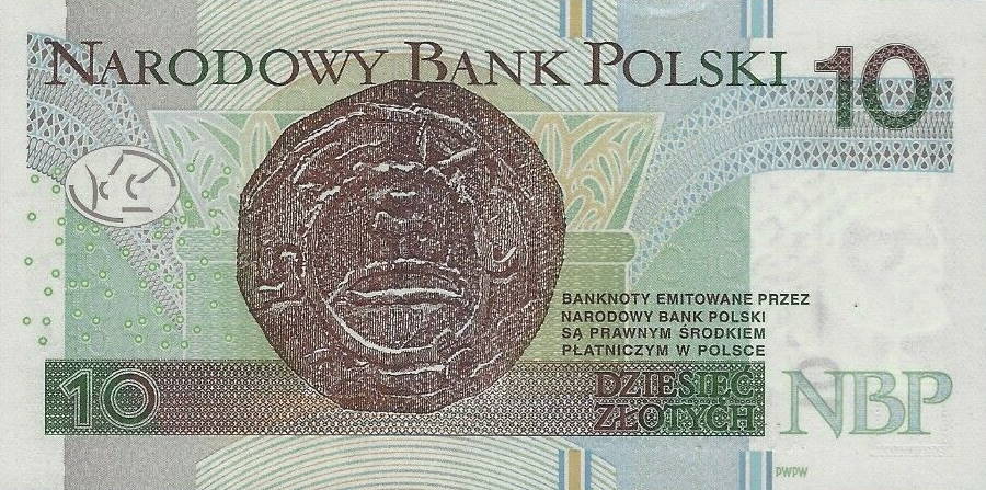 Back of Poland p183b: 10 Zlotych from 2016