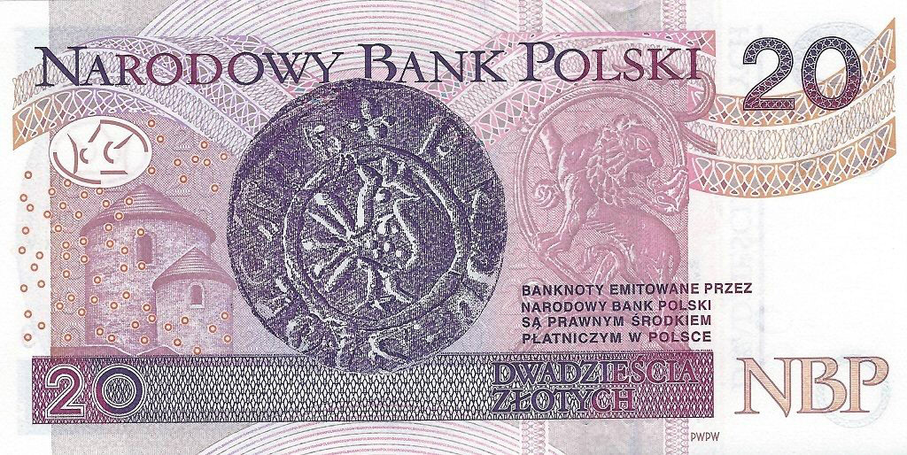 Back of Poland p184a: 20 Zlotych from 2012