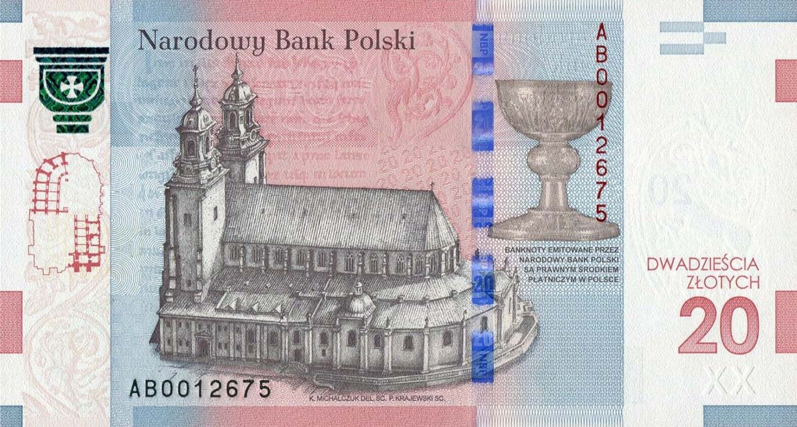 Back of Poland p188Aa: 20 Zlotych from 2015