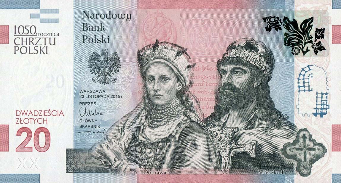 Front of Poland p188Aa: 20 Zlotych from 2015
