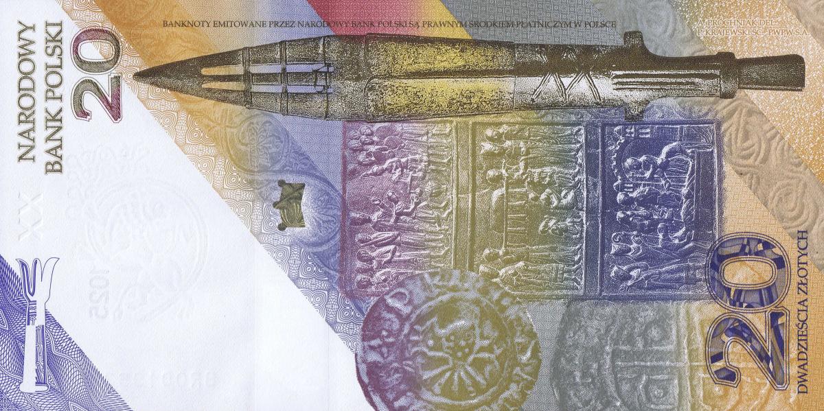 Back of Poland p199a: 20 Zlotych from 2025