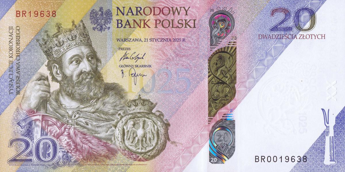 Front of Poland p199a: 20 Zlotych from 2025