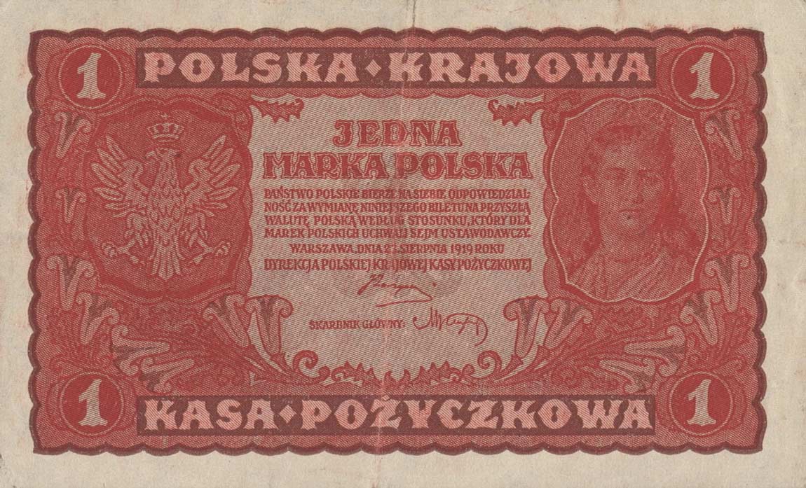 Front of Poland p23: 1 Marka from 1919