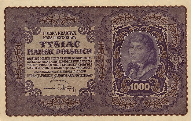 Front of Poland p29: 1000 Marek from 1919
