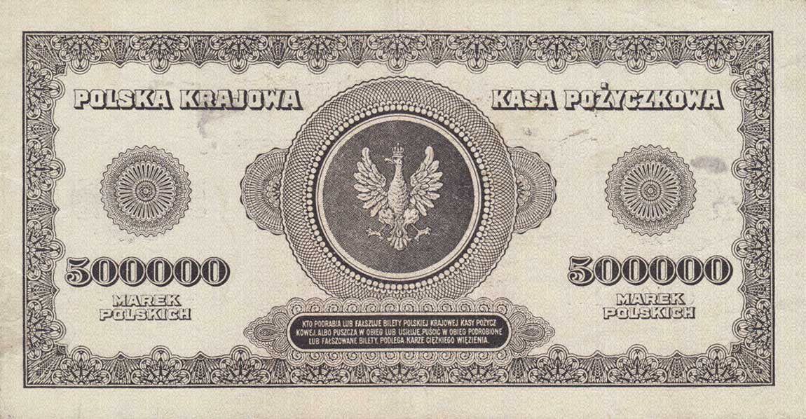 Front of Poland p36: 500000 Marek from 1923