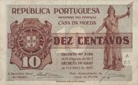 Gallery image for Portugal p101: 10 Centavos from 1917