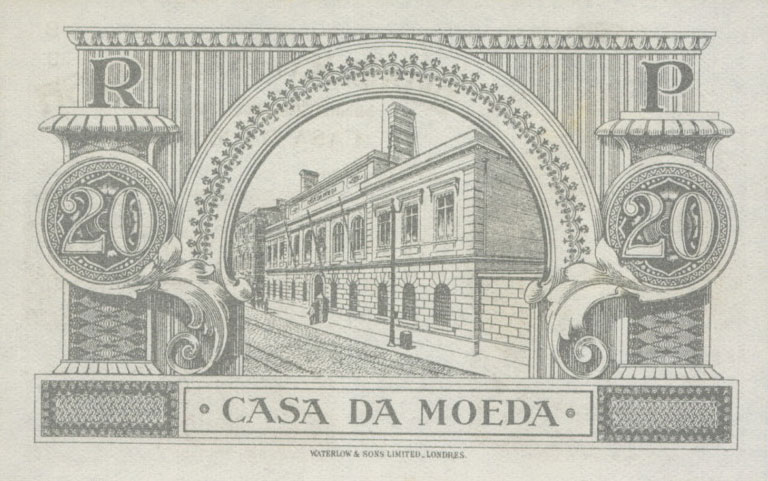 Back of Portugal p102: 20 Centavos from 1922
