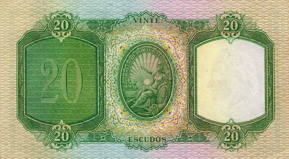 Back of Portugal p153a: 20 Escudos from 1941