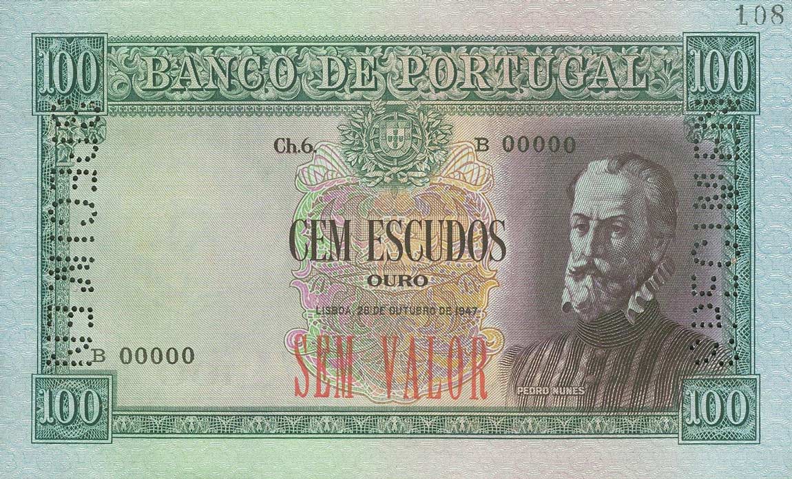 Front of Portugal p159s: 100 Escudos from 1947