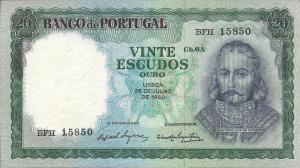 Gallery image for Portugal p163a: 20 Escudos from 1960