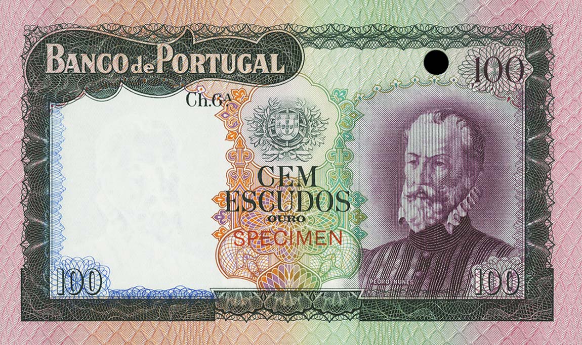 Front of Portugal p165ct: 100 Escudos from 1961