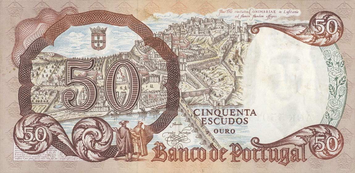 Back of Portugal p168a: 50 Escudos from 1964