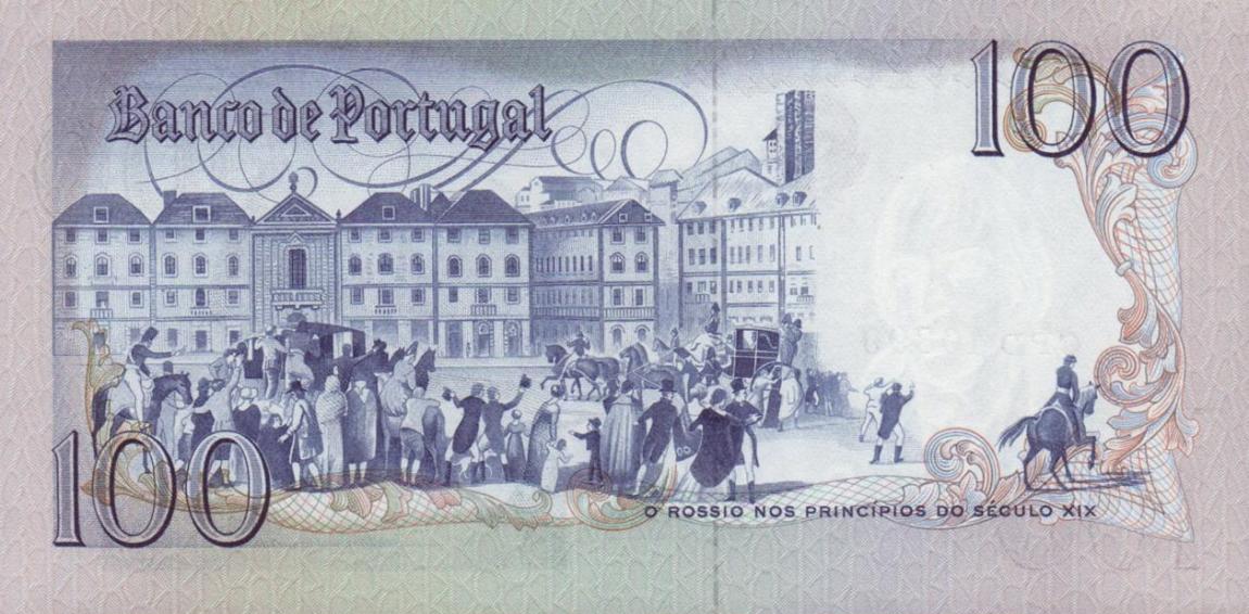 Back of Portugal p178c: 100 Escudos from 1984