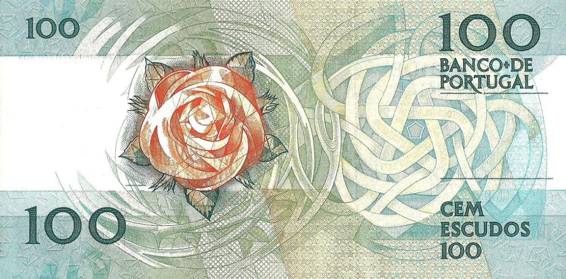 Back of Portugal p179e: 100 Escudos from 1988