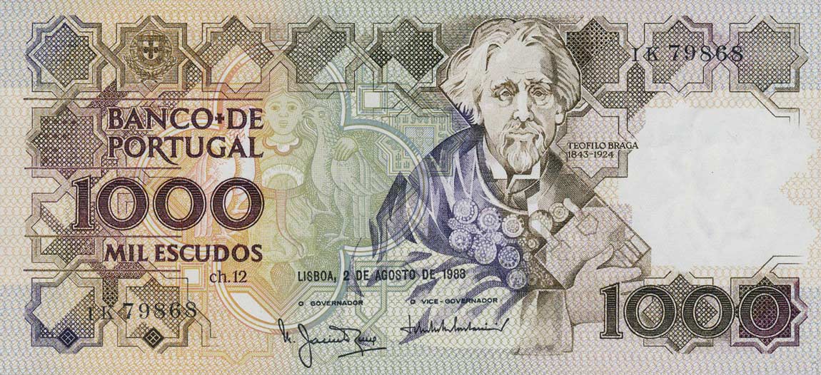 Front of Portugal p181a: 1000 Escudos from 1983