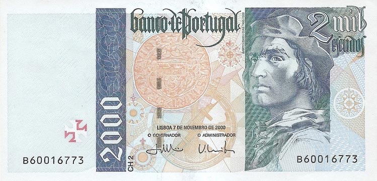 Front of Portugal p189d: 2000 Escudos from 2000