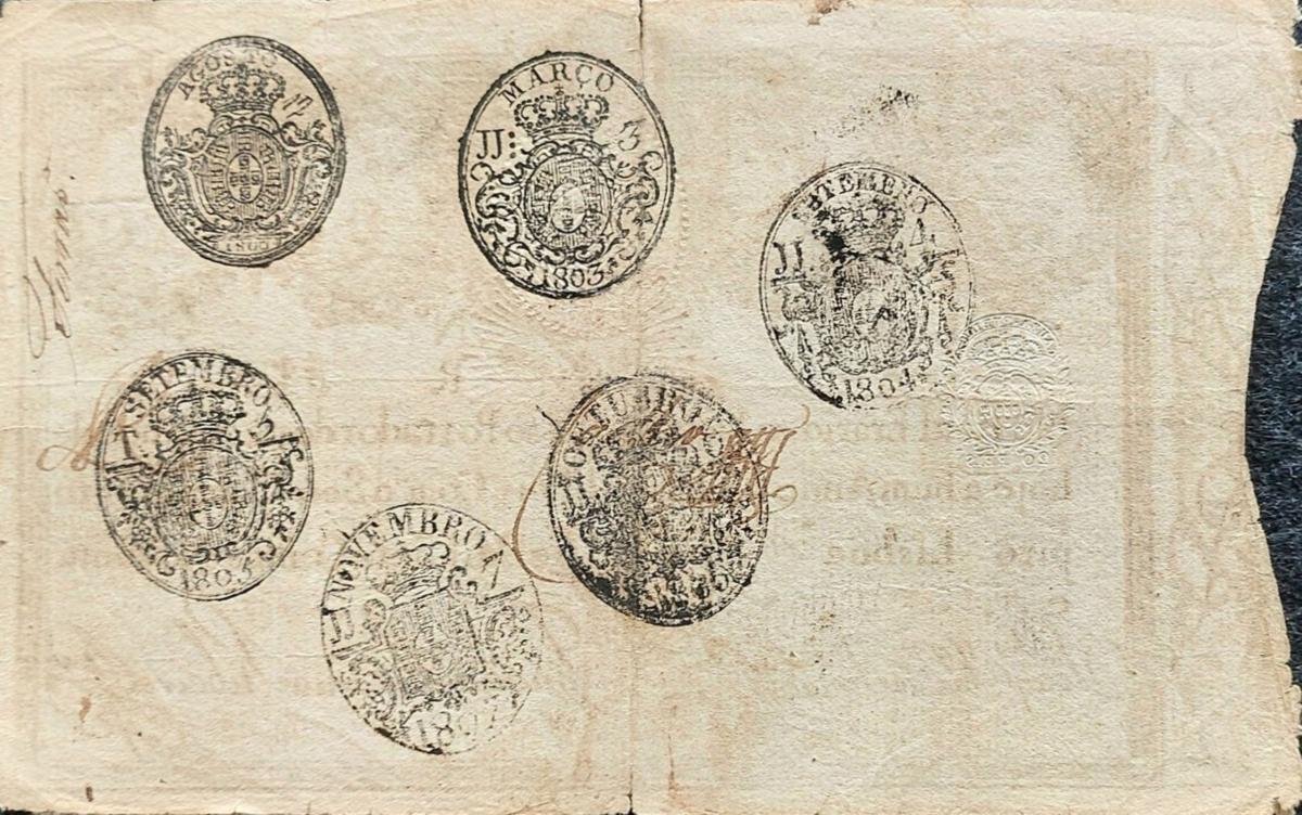 Back of Portugal p25: 5000 Reis from 1826