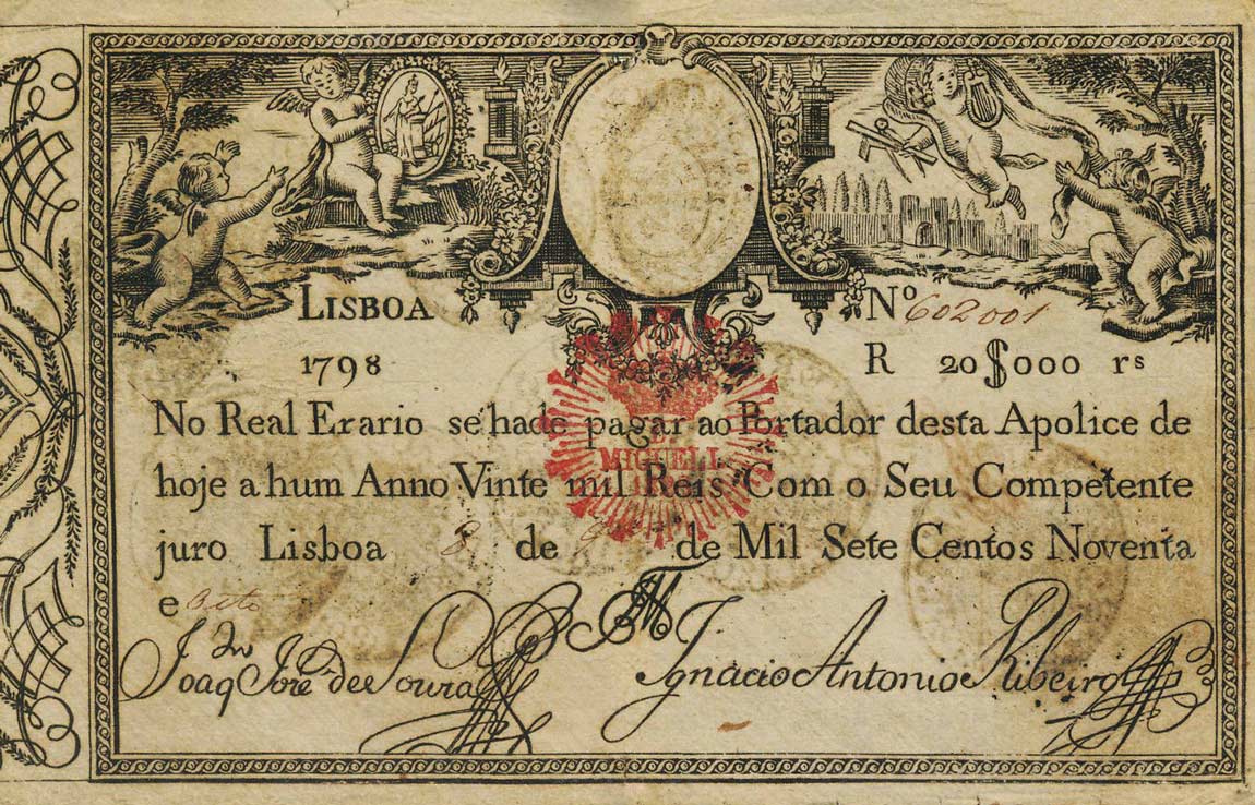 Front of Portugal p45: 20000 Reis from 1828