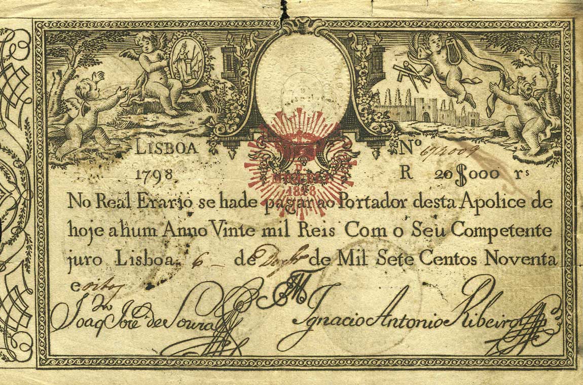 Front of Portugal p47a: 20000 Reis from 1828
