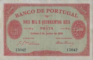 Gallery image for Portugal p67: 2.5 Mil Reis